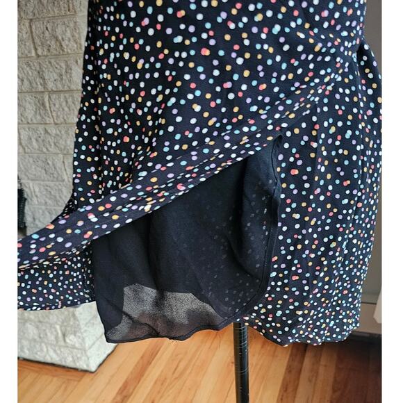 Reformation Troppo Confetti Wrap Dress Sz S Black - Picture 5 of 10